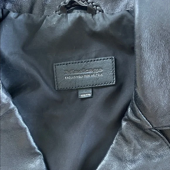 Mackage Black Leather Biker Jacket - Picture 4 of 8